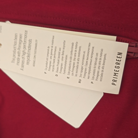 NWT Adidas Women's Burgundy Track Jacket PrimeGreen Full Zip Size 3X - Picture 16 of 16